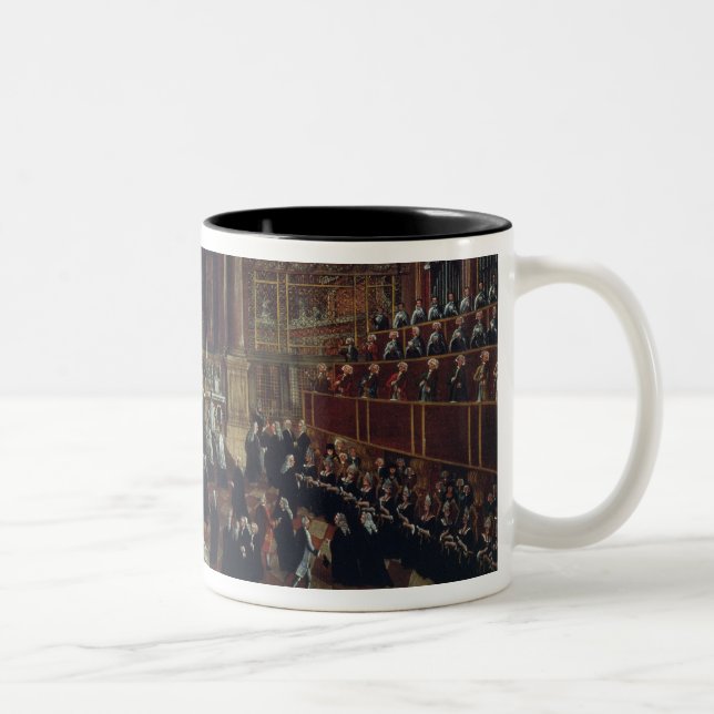 Die Einsetzung eines Monarchen in San Lorenzo (Öl Zweifarbige Tasse (Rechts)
