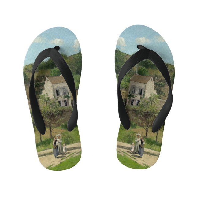 Die Einsiedelei in Pontoise Camille Pissarro Kinderbadesandalen (Fußbett)