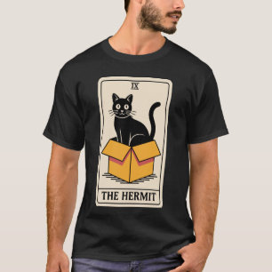 Die Einsiedler Tarotkarte Mystische Katze in Box L T-Shirt