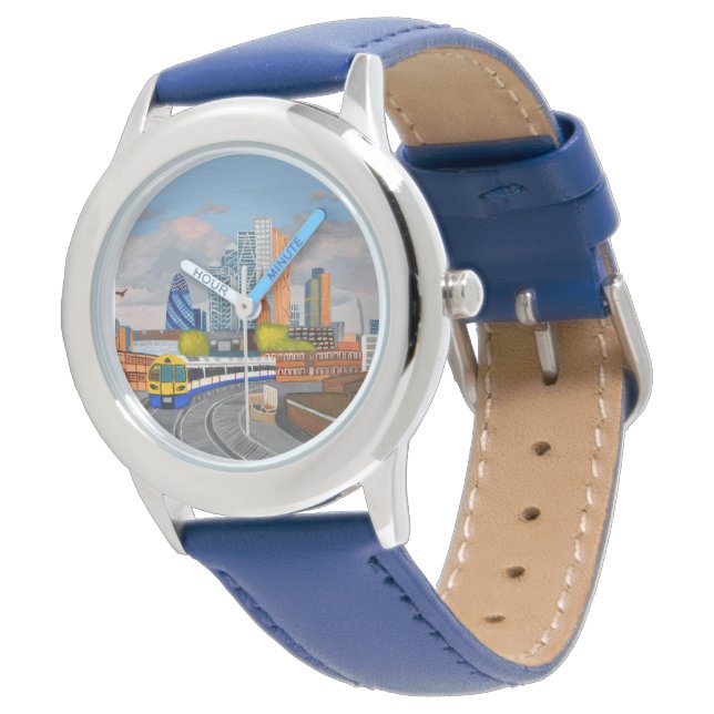 Die einstellbare Blankopfnummer des Kid Armbanduhr (Schrägansicht)