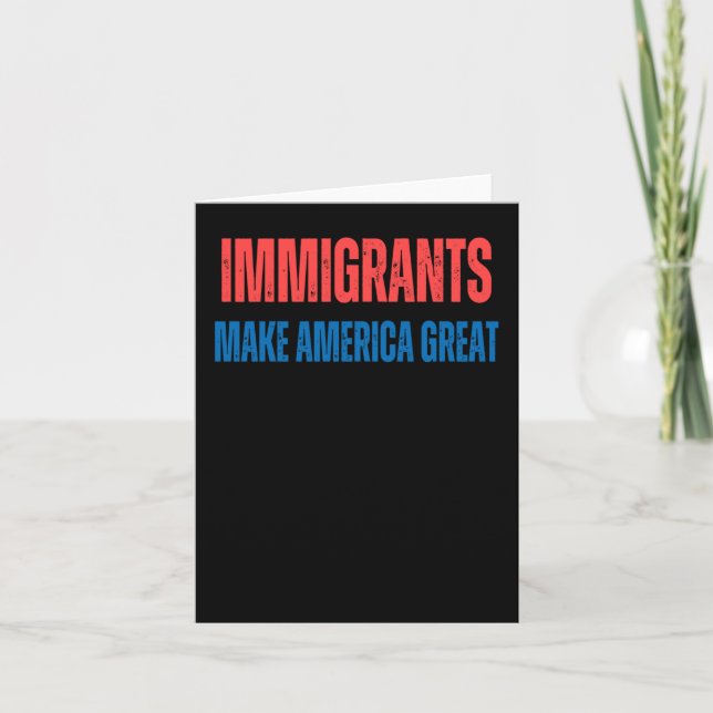 Die Einwanderung von Menschenrechten macht Amerika Karte (Vorderseite)