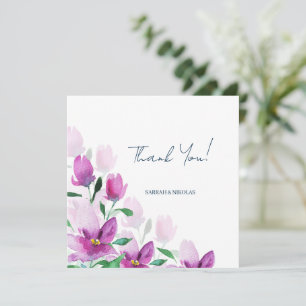 Die Einzigartigkeit der Blume der Wasserfarben des Dankeskarte