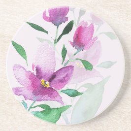 Die Einzigartigkeit der Blume der Wasserfarben des Getränkeuntersetzer