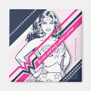 Die einzige und einzige Wunderwoman's Retro-Grafik Magnet