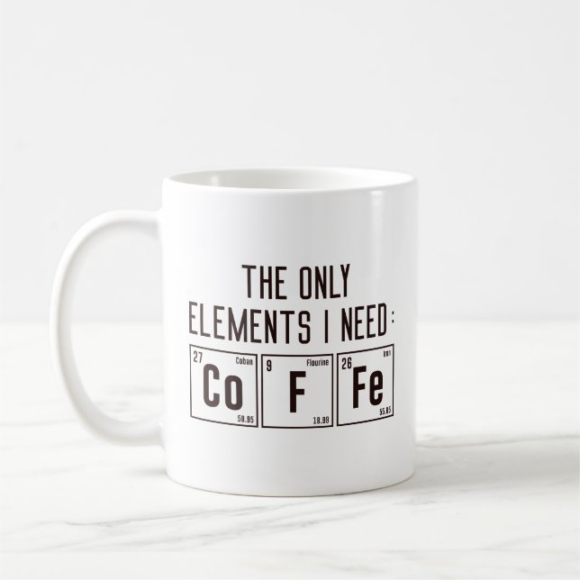 Die einzigen Elemente, die ich brauche Kaffeetasse (Links)