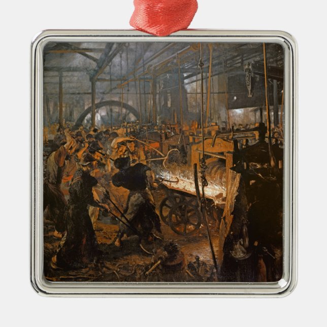 Die Eisen-Rollen Mühle, 1875 Ornament Aus Metall (Vorne)