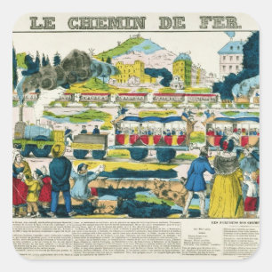 Die Eisenbahn Quadratischer Aufkleber