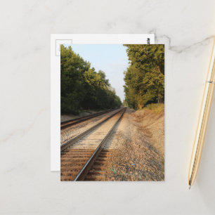 die Eisenbahnschienen Postkarte