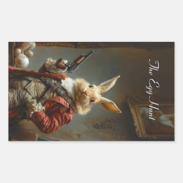 Die Eizelljagd, die Osterhasen-Jagd Rechteckiger Aufkleber