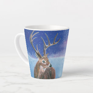Die elaphische Rote Hirsche und die Winterlandscha Milchtasse