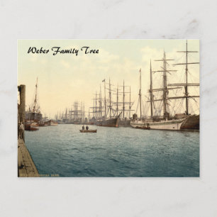 Die Elbe, Hamburg, Deutschland Postkarte