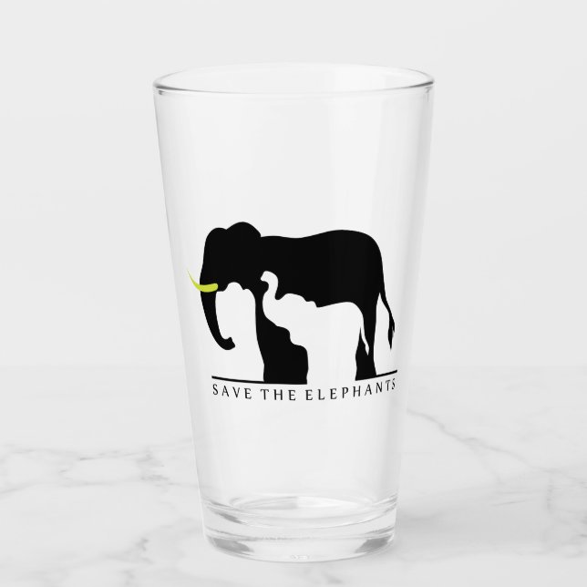 Die Elefanten gerettet Glas (Vorderseite)