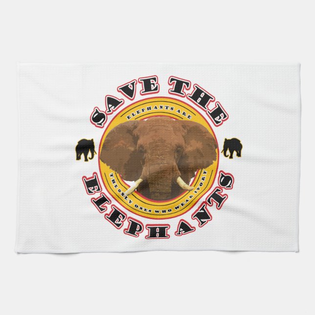 Die Elefanten gerettet Handtuch (Horizontal)