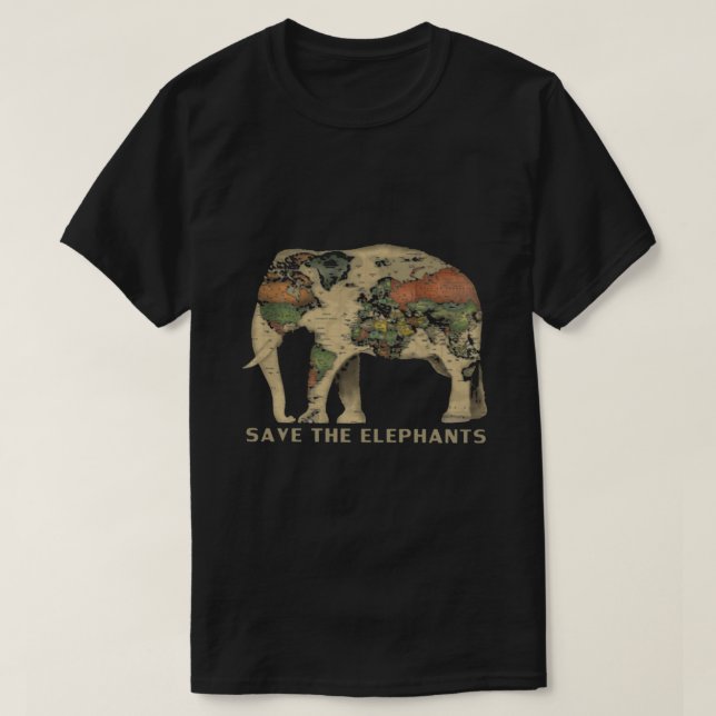 Die Elefanten gerettet T-Shirt (Design vorne)