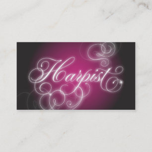 Die elegante Harpist-Geschäfts-Karte blühen Glü Visitenkarte