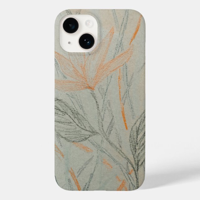 Die elegante Kunst des einfachen Stifts Case-Mate iPhone 14 Hülle (Rückseite)