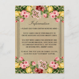 Die elegante Vintage Hochzeitskollektion Begleitkarte