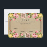 Die elegante Vintage Hochzeitskollektion RSVP Karte<br><div class="desc">Die Vintage Blumensammlung ist ein atemberaubendes Design mit hübschen Vintagen Blume. Diese RSVP-Karten können für Ihren besondere Anlass personalisiert sein und würden die perfekte Antwortkarte für jede Hochzeit,  Brautparty,  Verlobungsfeier,  Geburtstagsparty und vieles mehr machen.</div>