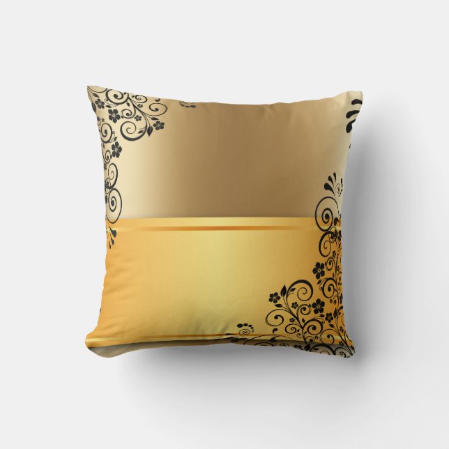 Die eleganten, goldenen Farbtöne Kissen (Vorderseite)