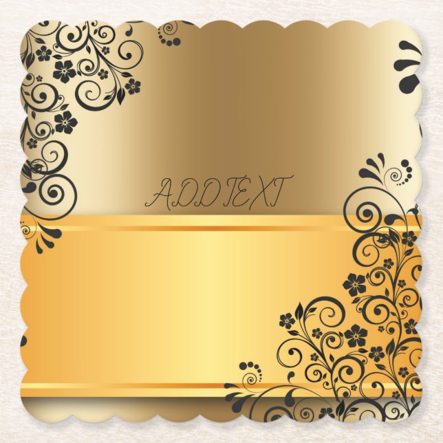 Die eleganten, goldenen Farbtöne Untersetzer (Vorderseite)