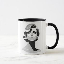 Die Eleganz eines zeitlosen Gesichts. Tasse