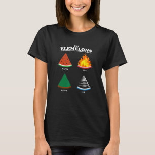 Die Elemelons Wassermelone  Luft  Erde  Feuer   Pu T-Shirt