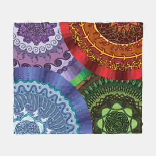 Die Elemente Mandalas Fleece Blanket