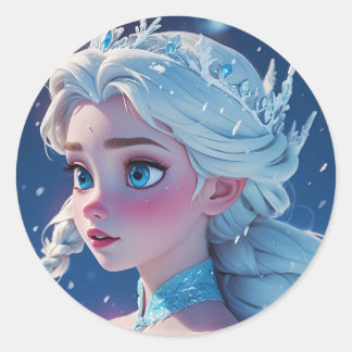 die Elsa-Königin Runder Aufkleber