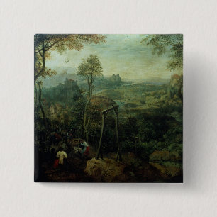 Die Elster auf den Galgenn, 1568 Button