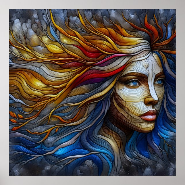 Die Embrace der Natur - Ära der KI Poster (Vorne)