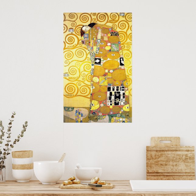 Die Embrace von Gustav Klimt Poster (Küche)