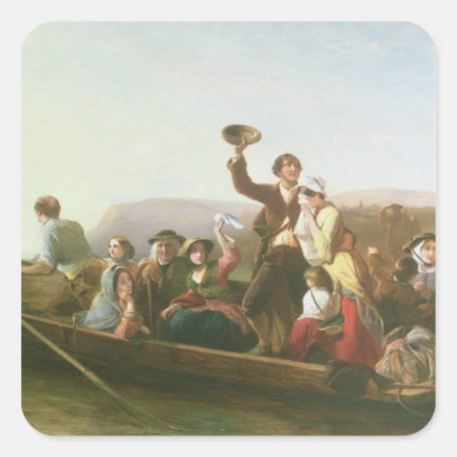 Die Emigranten Quadratischer Aufkleber (Vorderseite)