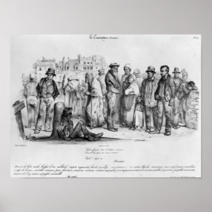 Die emmanzipierten Leute aus der "La Caricature" Poster