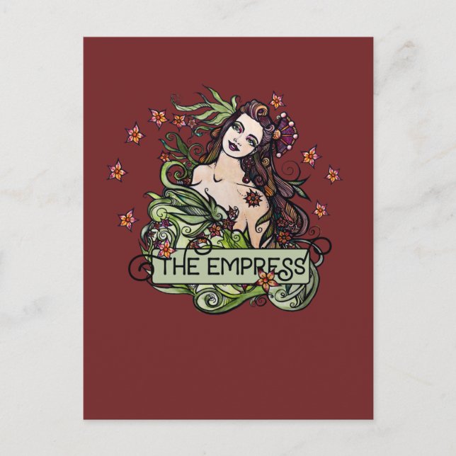 Die Empress-Tarot-Karte Postkarte (Vorderseite)