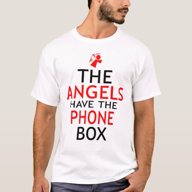 Die Engel haben Telefonbox Funny T-Shirt (Vorderseite)