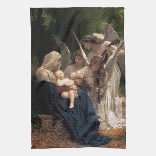 Die Engel von William Adolphe Bouguereau Geschirrtuch (Vertikal)