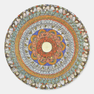 Die Engelchöre (Hildegard von Bingen) Runder Aufkleber