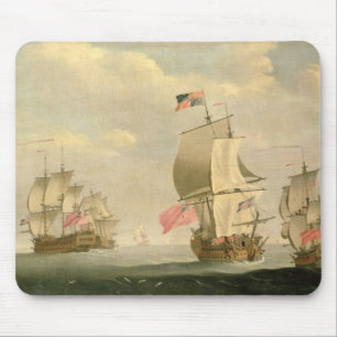 Die englische Flotte unter Segel Mousepad