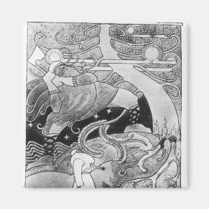 Die enorme Eiche wird verringert Magnet