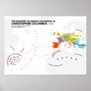 Die Entdeckung Amerikas laut Kolumbus Poster