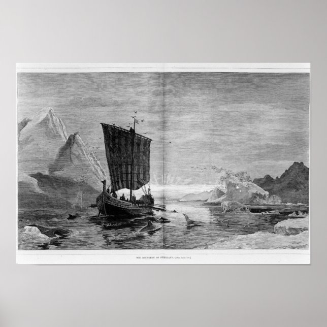 Die Entdeckung Grönlands Poster (Vorne)