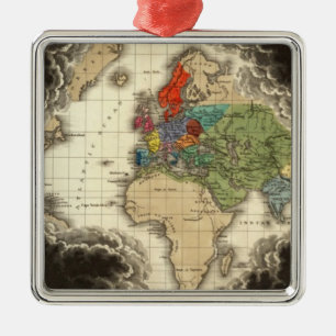 Die Entdeckung von Amerikaanzeige 1498 Silbernes Ornament