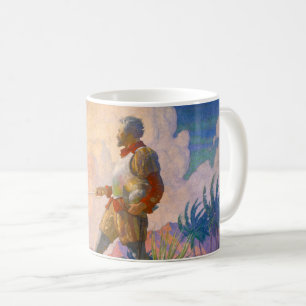 Die Entdeckung von Newell Convers Wyeth Kaffeetasse