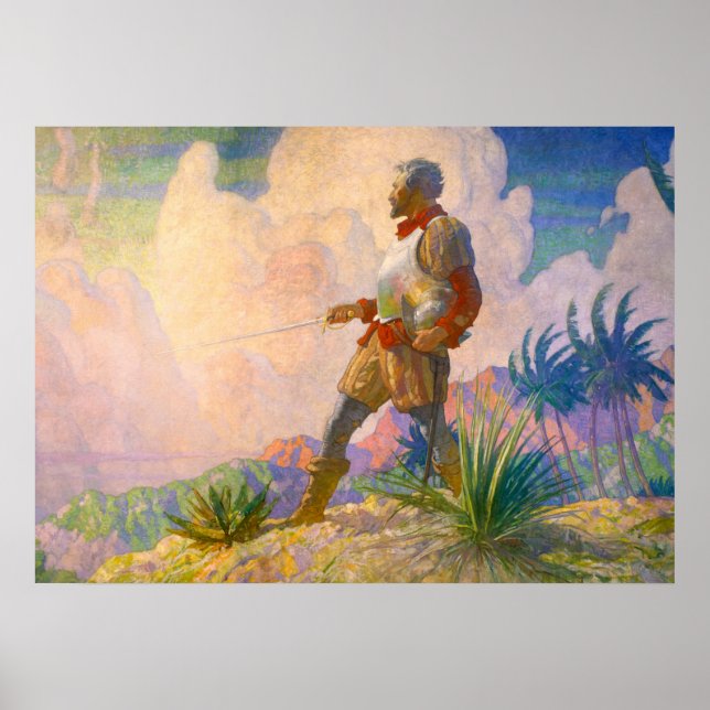 Die Entdeckung von Newell Convers Wyeth Poster (Vorne)