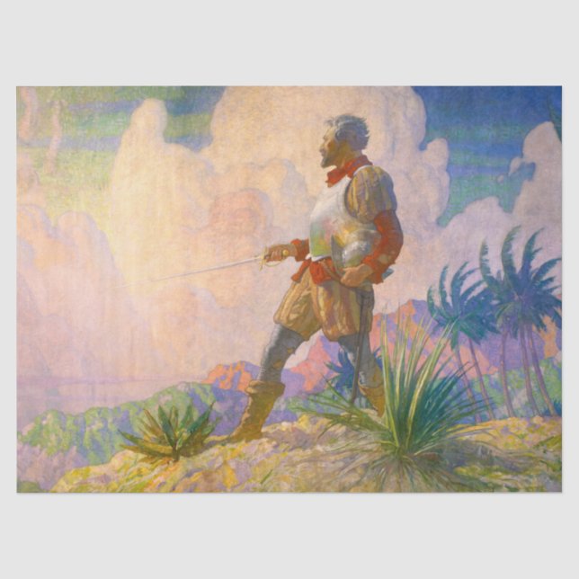 Die Entdeckung von Newell Convers Wyeth Seidenpapier (Vorderseite)