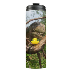 Die Ente gegen T-Rex Thermosbecher