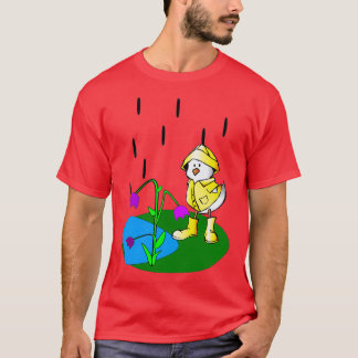 die Ente mit einem Regenmantel T-Shirt