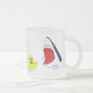 Die Ente und die Haifisch-Tasse Mattglastasse