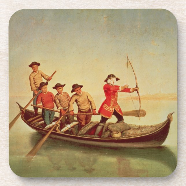 Die Enten-Jagd Untersetzer (Vorderseite)