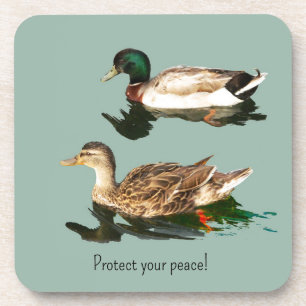 Die Enten. Schützen Sie Ihren Frieden Getränkeuntersetzer